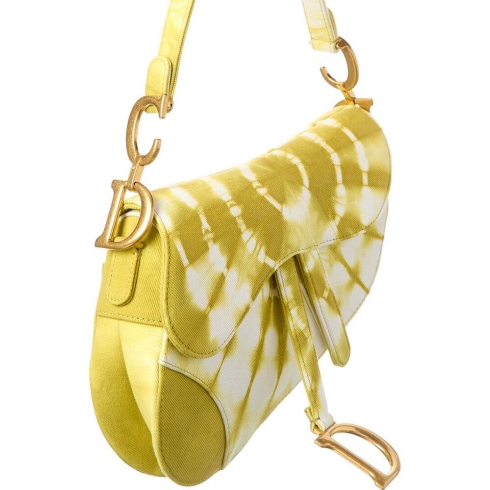 Dior Medium Canvas Saddle Bag, Green - Picture 3 of 5